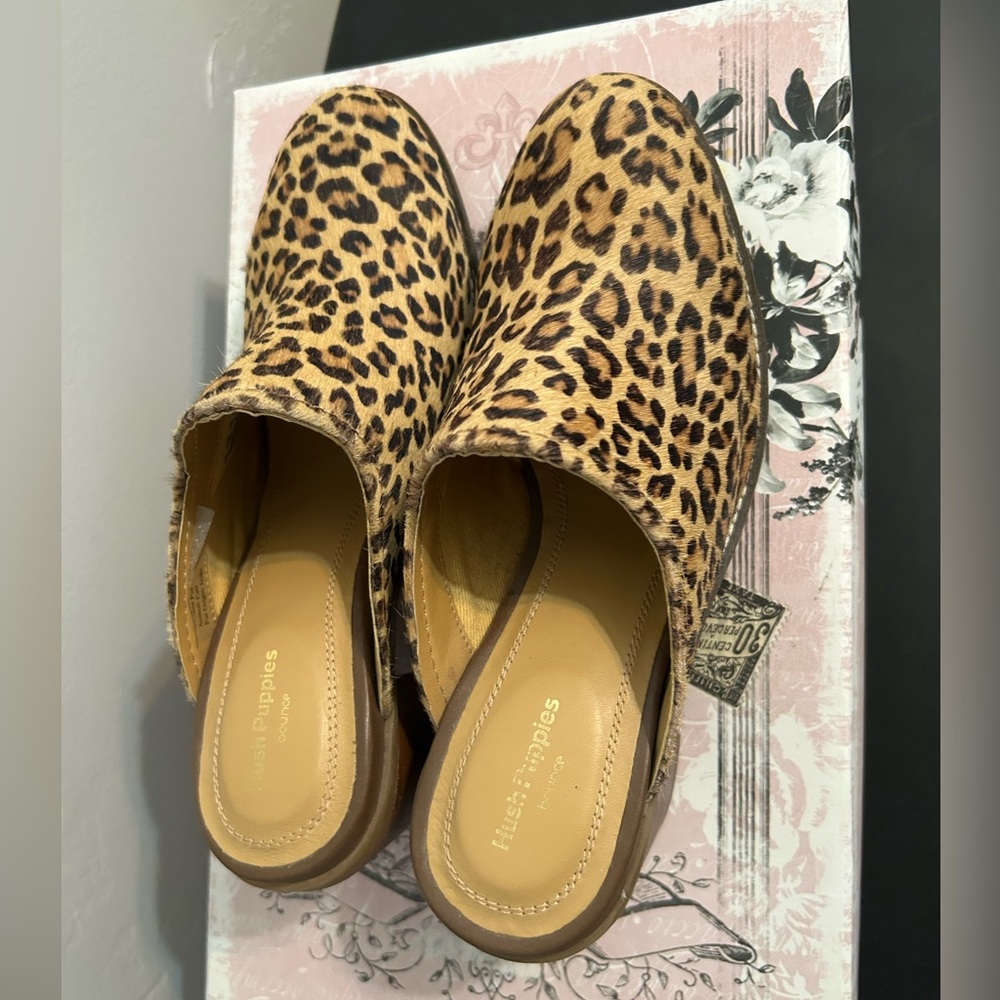 Hush Puppies Leopard Pattern Mules - Picture 5 of 5